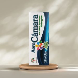 Inhalocámara (aerocamara) pediátrica Medical Farma para administración de medicamentos inhalados en niños